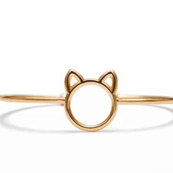 TT-Hollowed Out Cat Bracelet-Gold tone - Picture 1 of 3